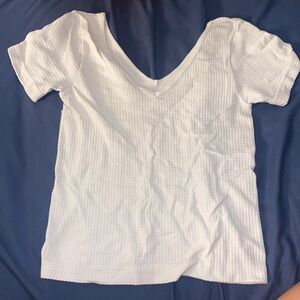 Size Small AURA white textured top
